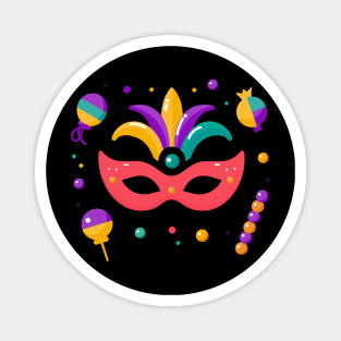 Mardi Gras Theme Magnet